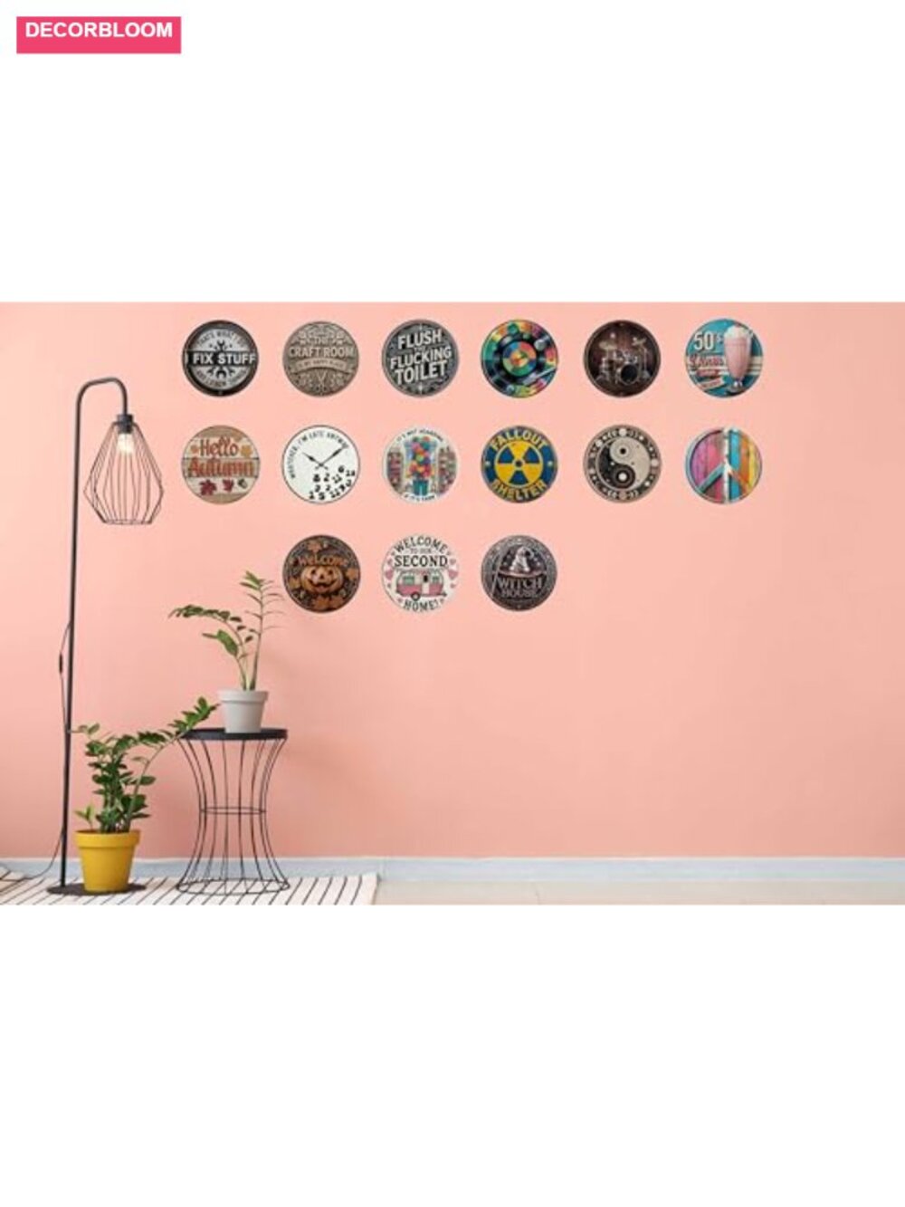 Witch House Magic Metal Sign 8x8in Round Halloween Wall Plaque Spooky Decor - Picture 6 of 6
